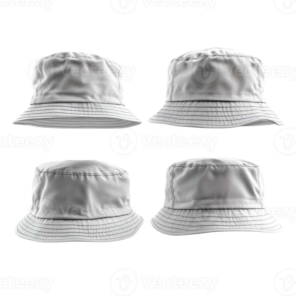 stylish white bucket hat with textured design, perfect for outdoor activities and sun protection png
