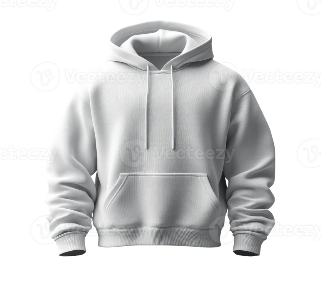 Plain white hoodie, perfect for casual wear png