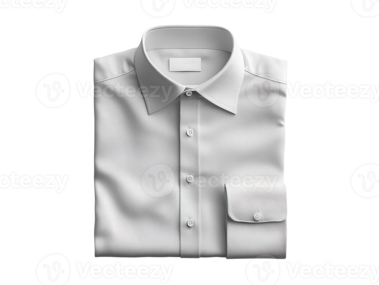 neatly folded white dress shirt with collar and buttoned cuffs, perfect for formal occasions png