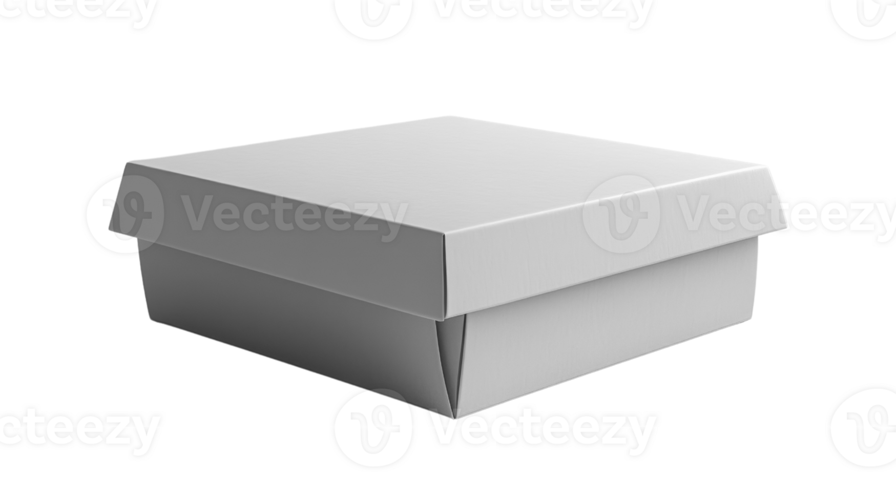 plain white box with lid, perfect for packaging or storage needs png