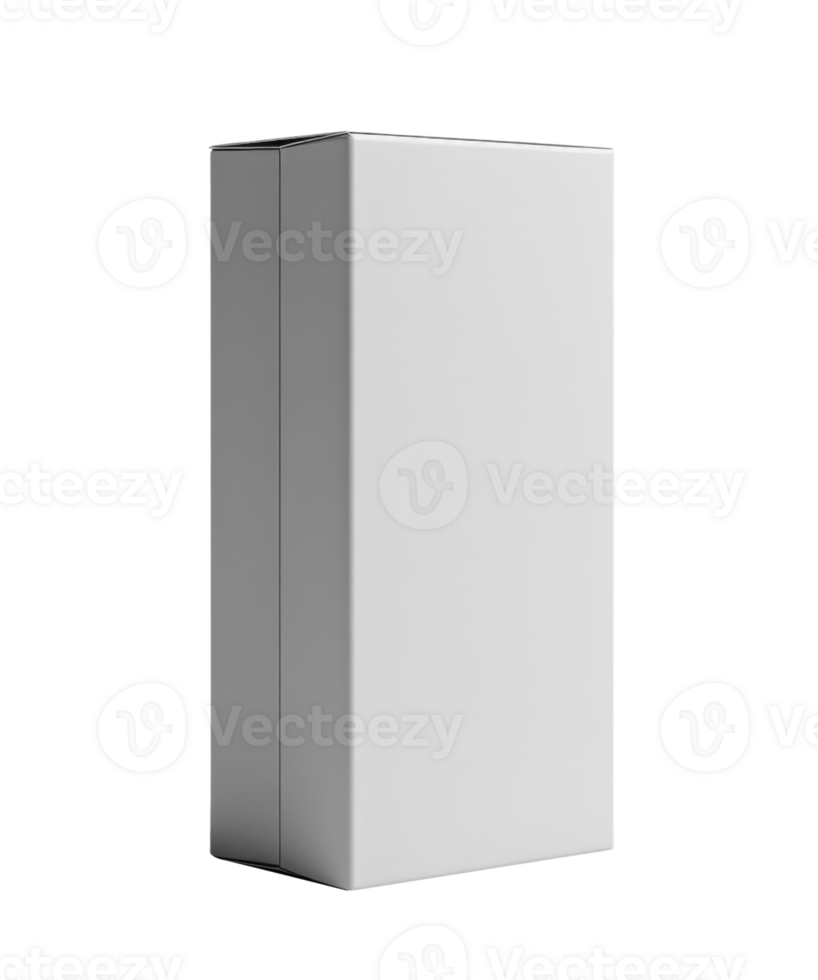 Minimalist white box packaging for product display, ideal for branding png