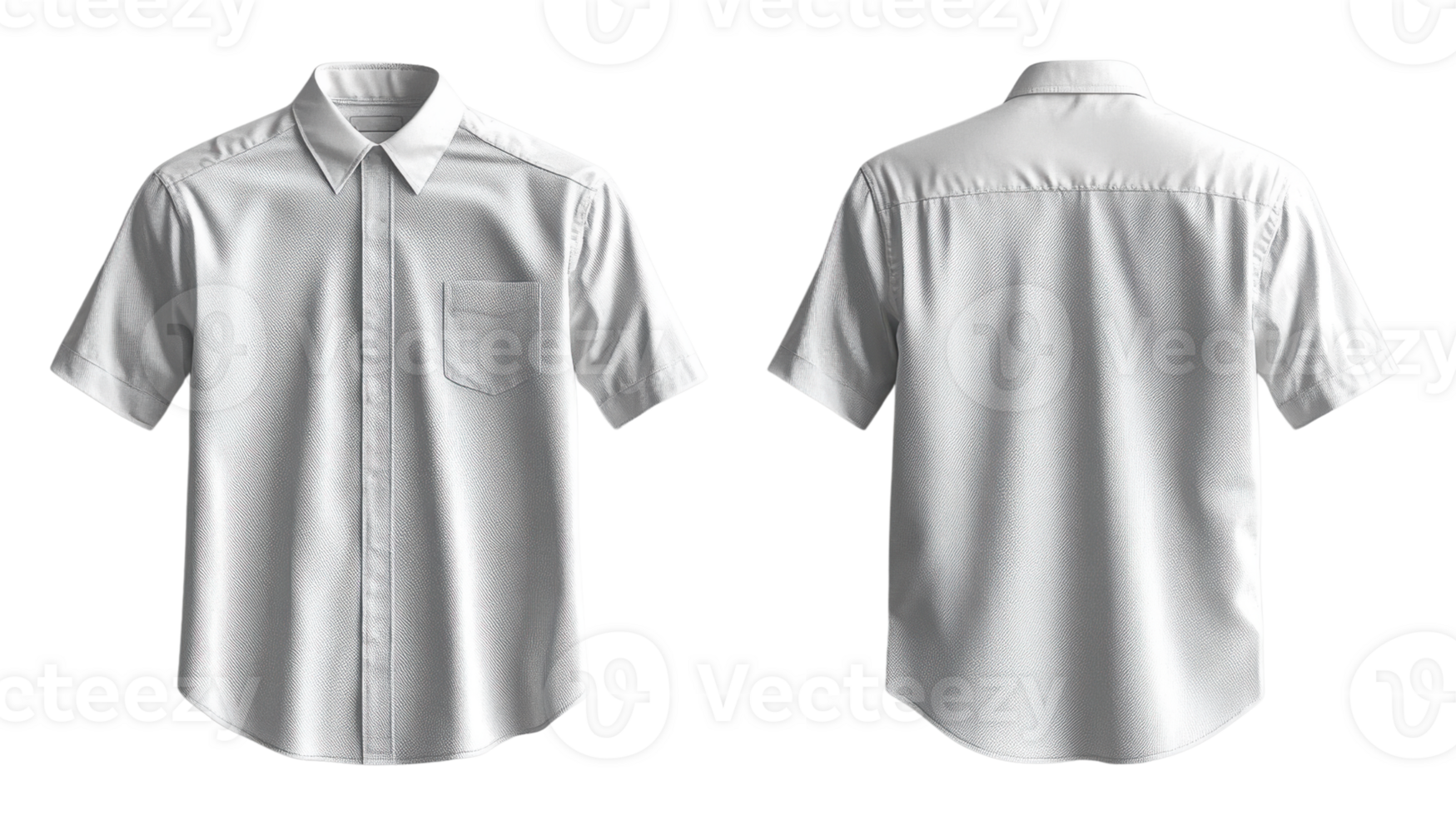 plain white short sleeve shirt with pocket, showcasing simple design and classic style png