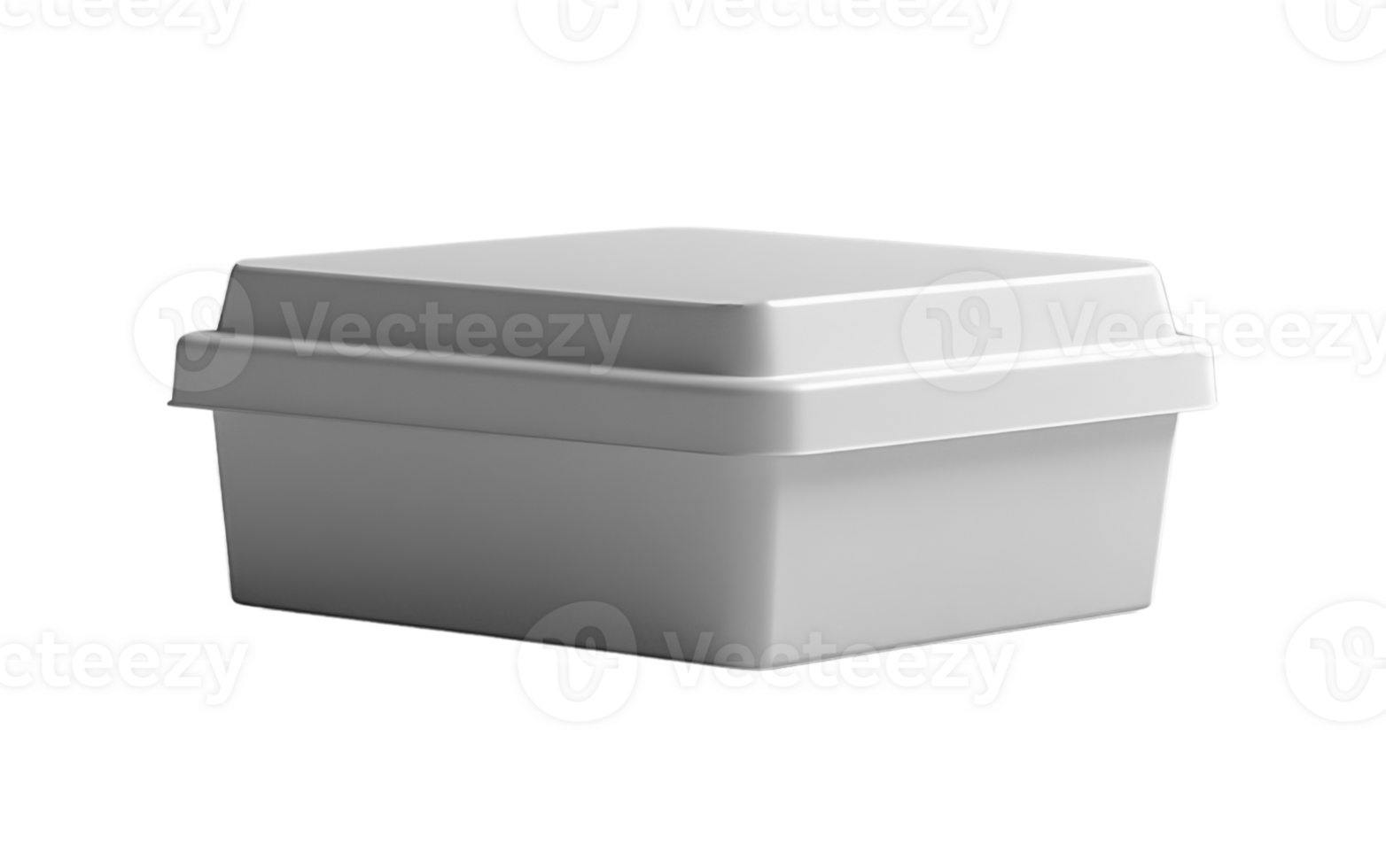 simple white square container with lid, perfect for storage or food png