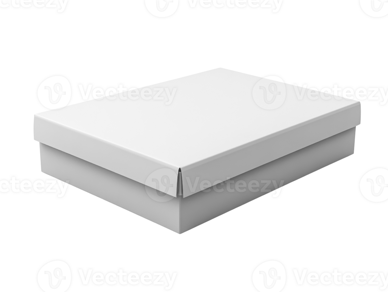 plain white box with lid, perfect for storage or packaging items png