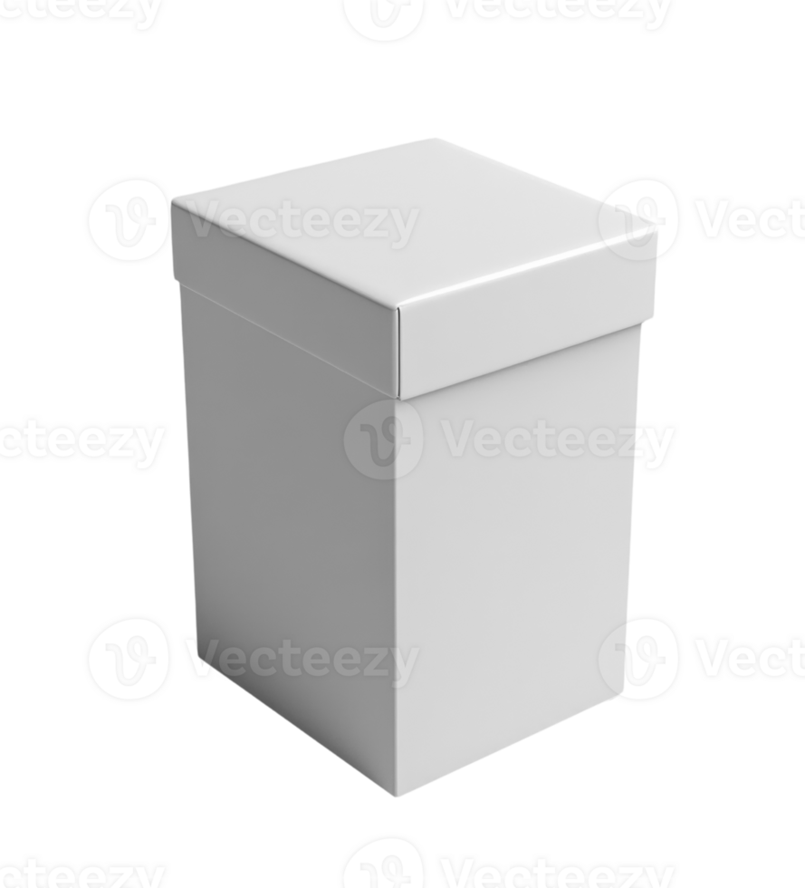 clean, modern white box with lid, perfect for packaging or storage png