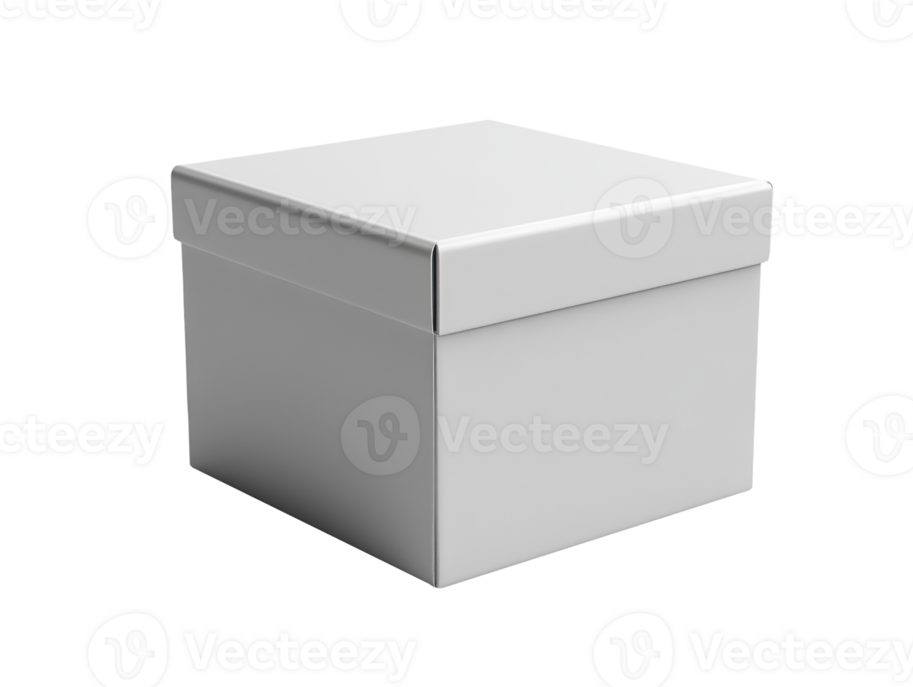 simple white box with lid, perfect for storage or gift giving png