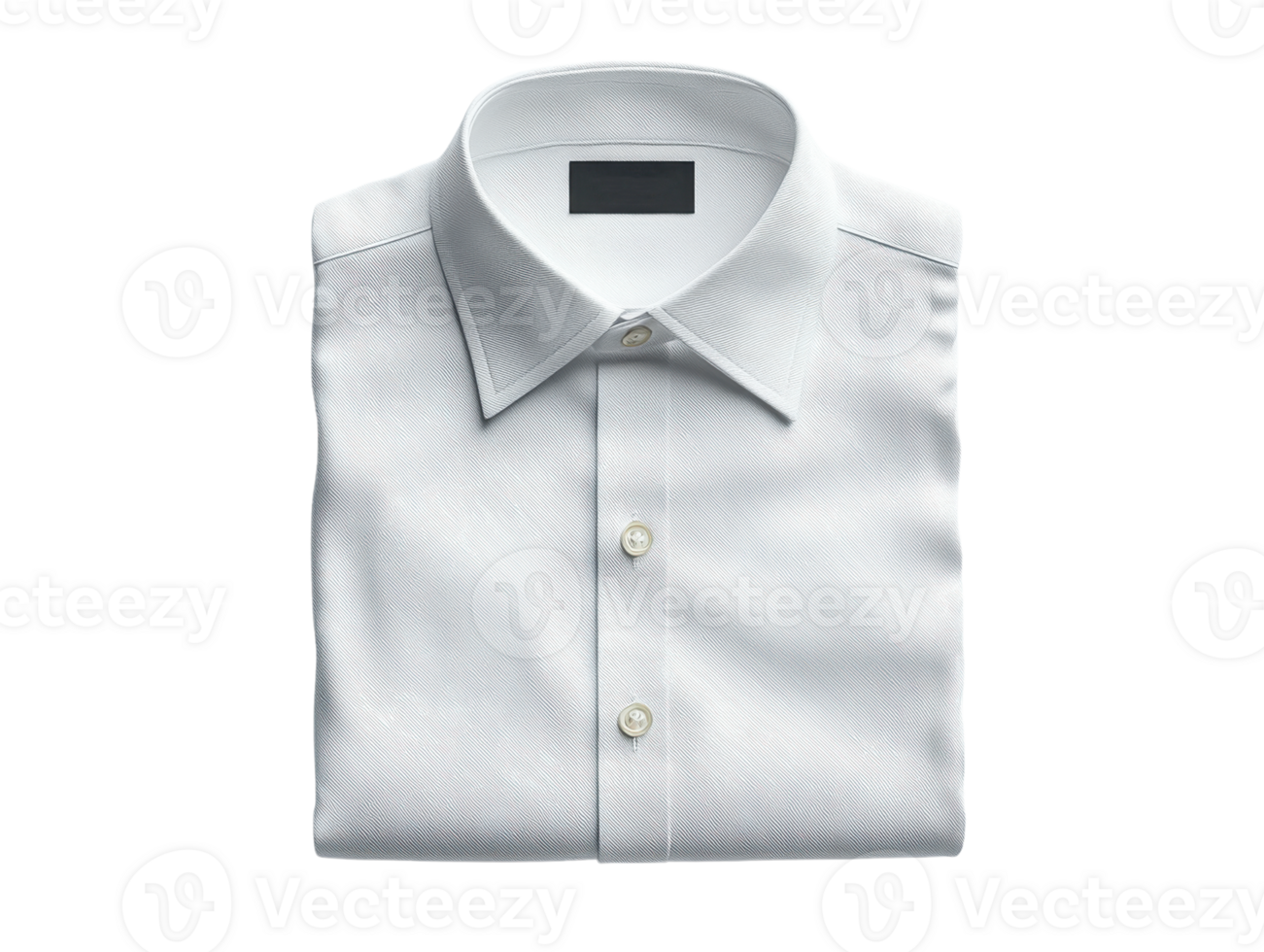 A Folded white shirt with buttons and collar, perfect for formal wear png