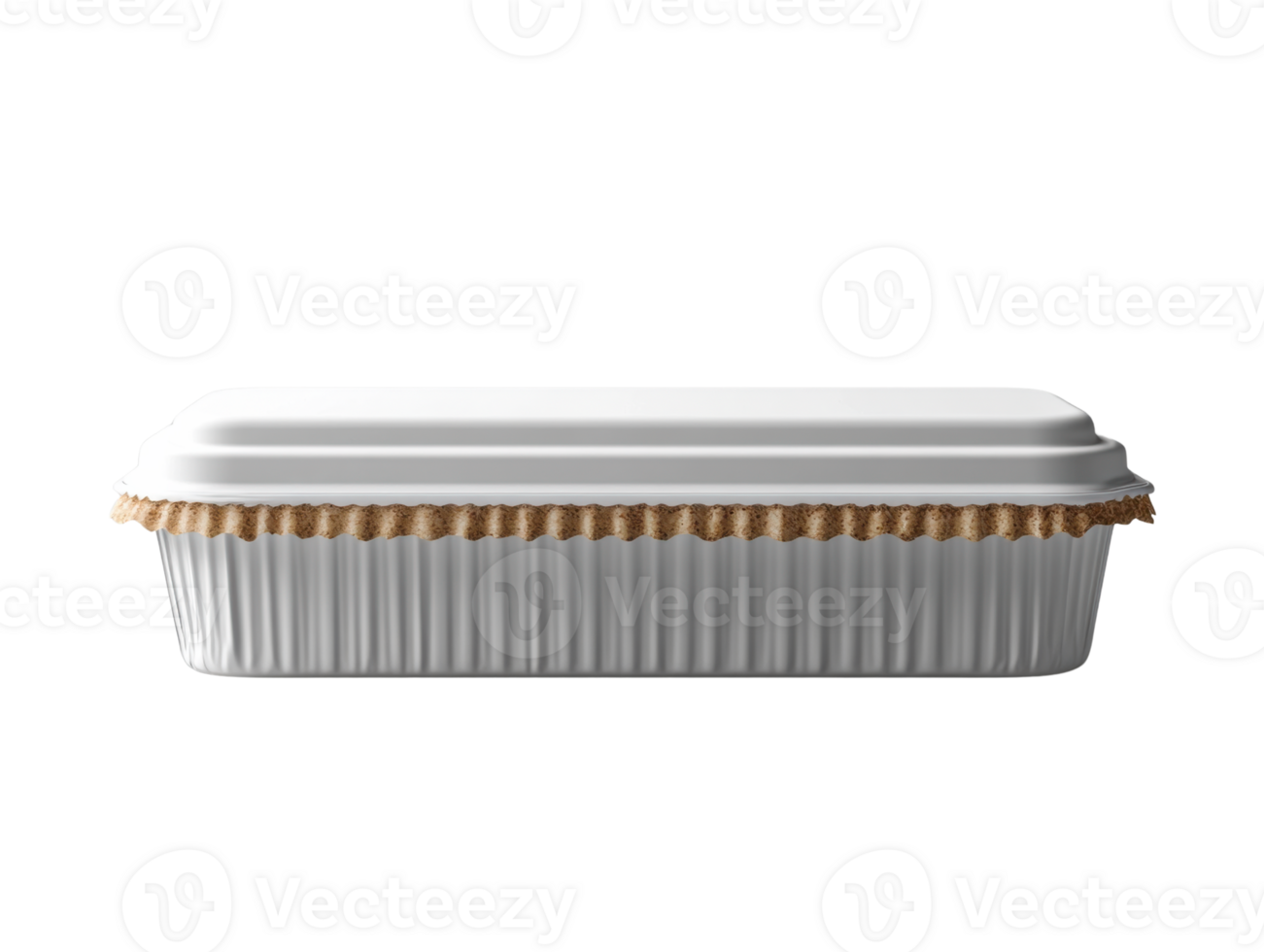 retangular Comida recipiente com texturizado borda, ideal para tirar png