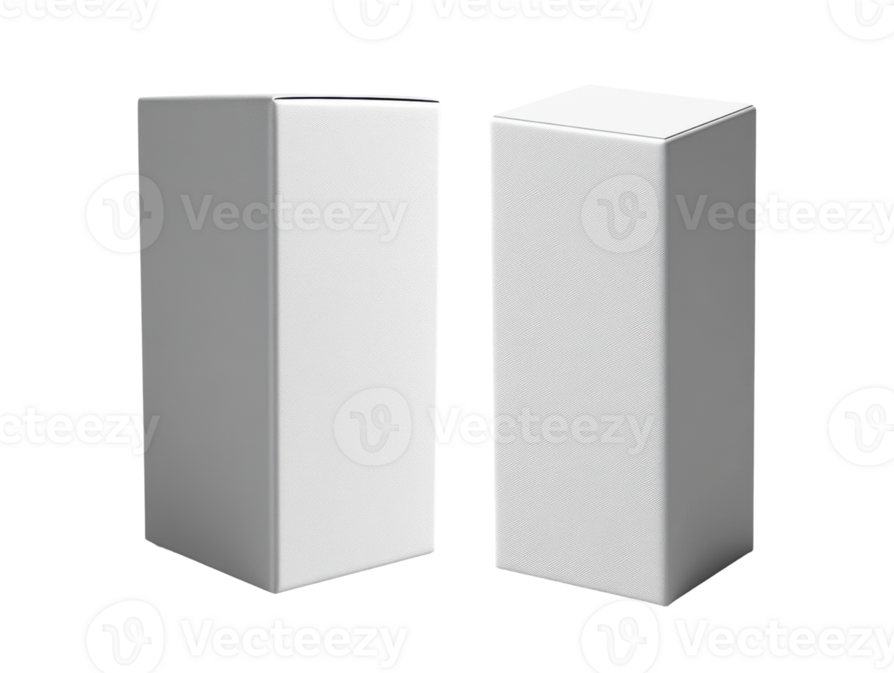 Minimalist white packaging boxes for branding and design projects png