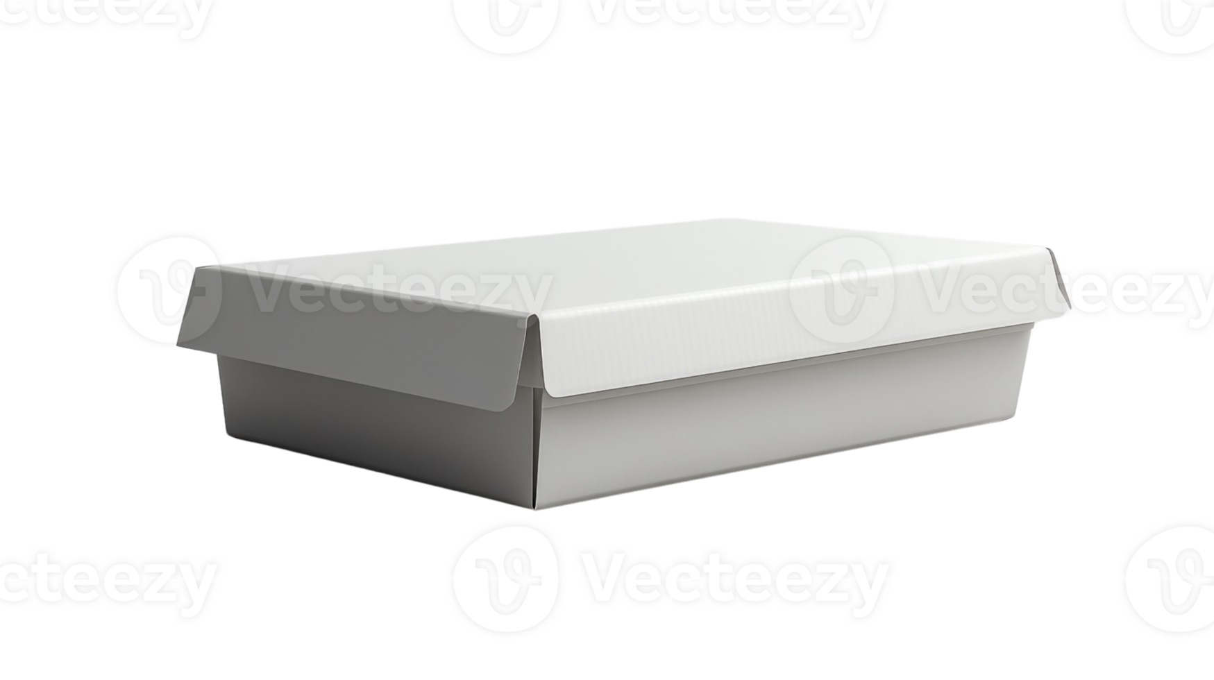 simple white box with lid, perfect for storage or packaging items png