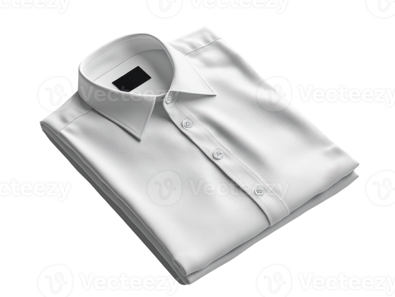 The neatly folded white dress shirt with classic collar and buttons, perfect for formal occasions png