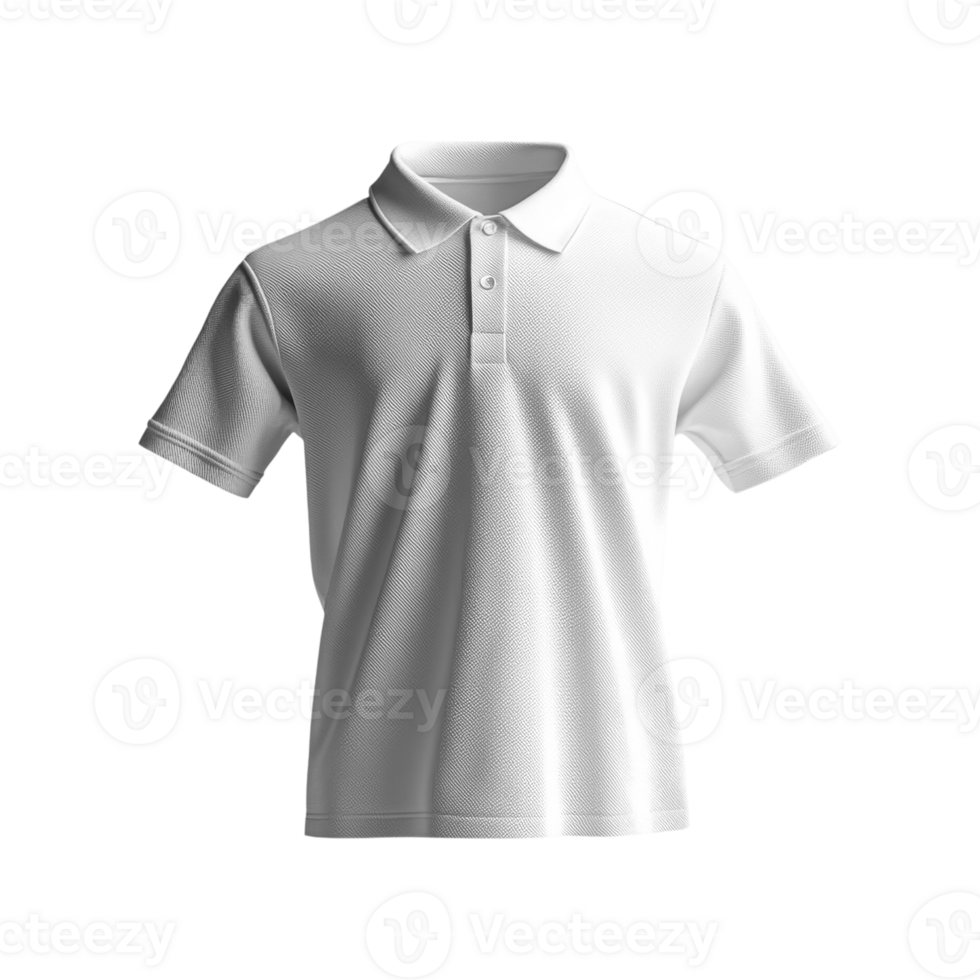 plain white polo shirt with classic collar and short sleeves, perfect for casual wear or sports png