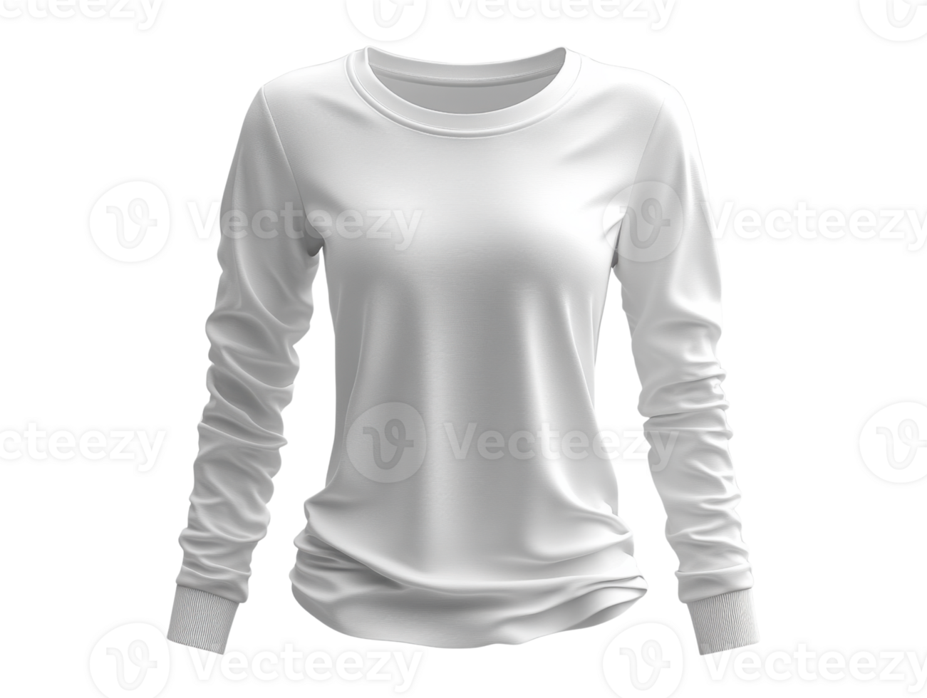 plain white long sleeve shirt with relaxed fit and soft fabric. Ideal for casual wear or layering png