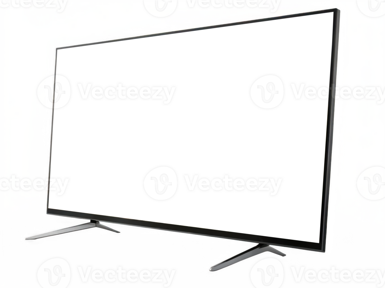 Blank screen television mockup on transparency background, ideal for editing png