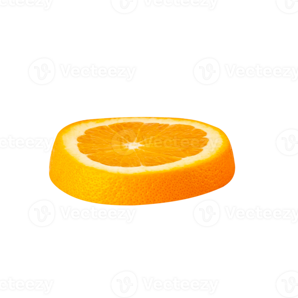 Fresh orange slice with vibrant color and juicy texture. png