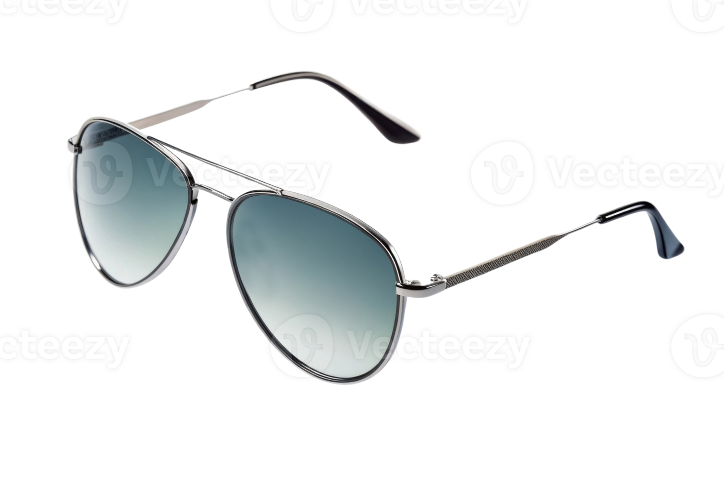 Stylish aviator sunglasses with gradient lenses and metal frame png