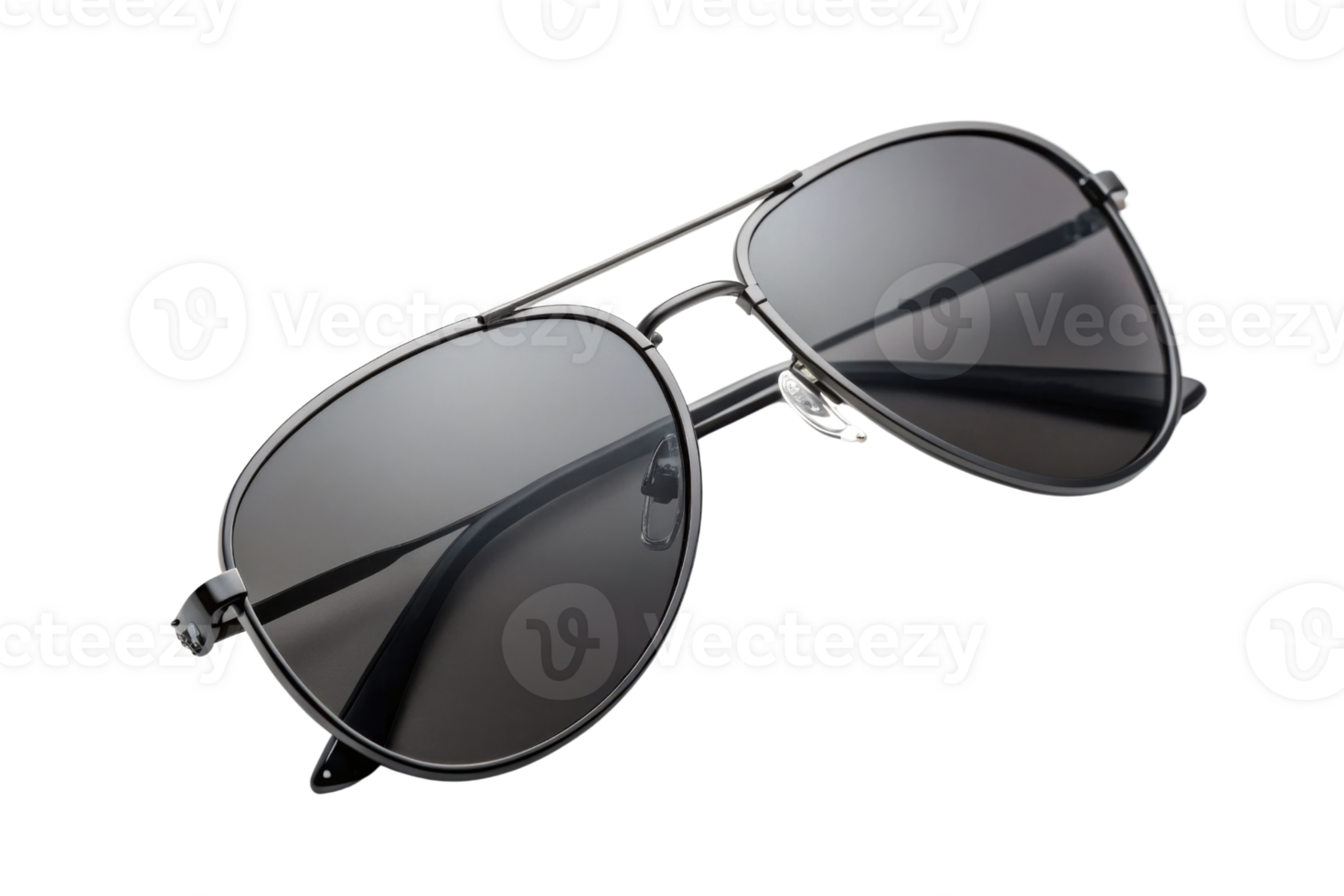 Sleek black sunglasses with dark lenses, perfect for sunny days and stylish looks png