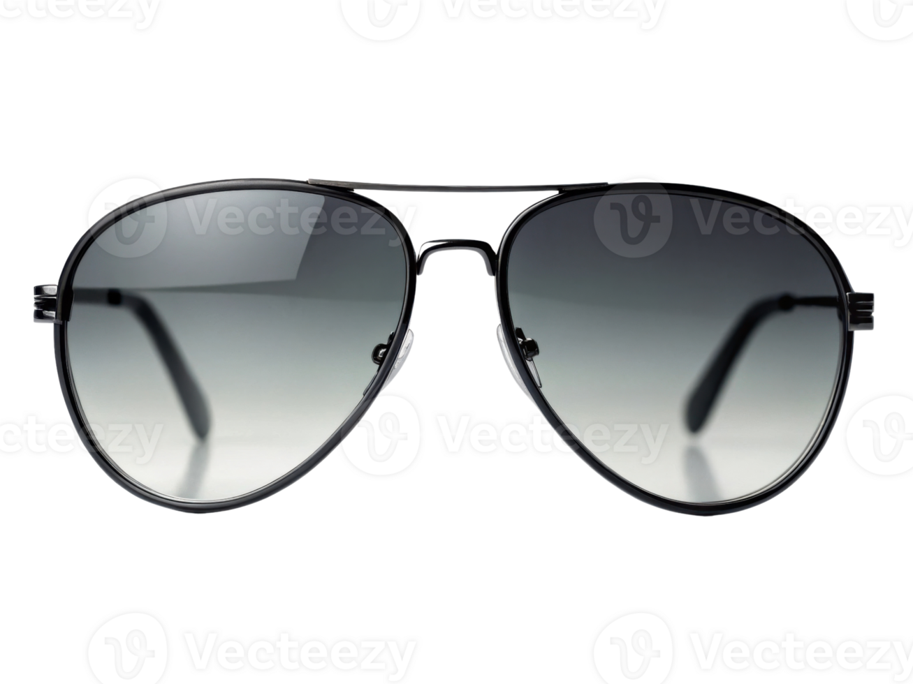 Sleek black aviator sunglasses with gradient lenses, perfect for stylish protection png