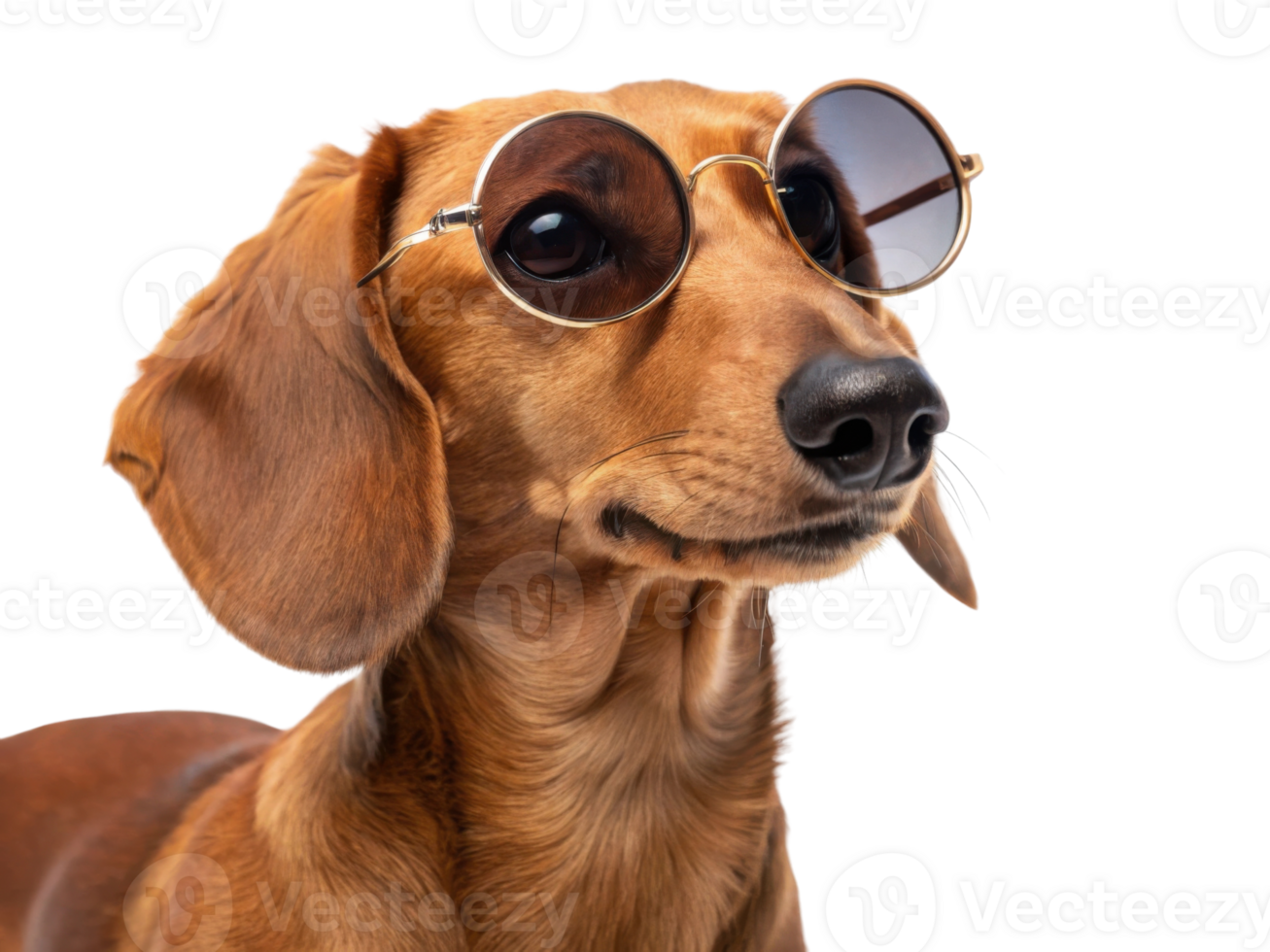Stylish dog wearing sunglasses, exuding cool and confident vibe png