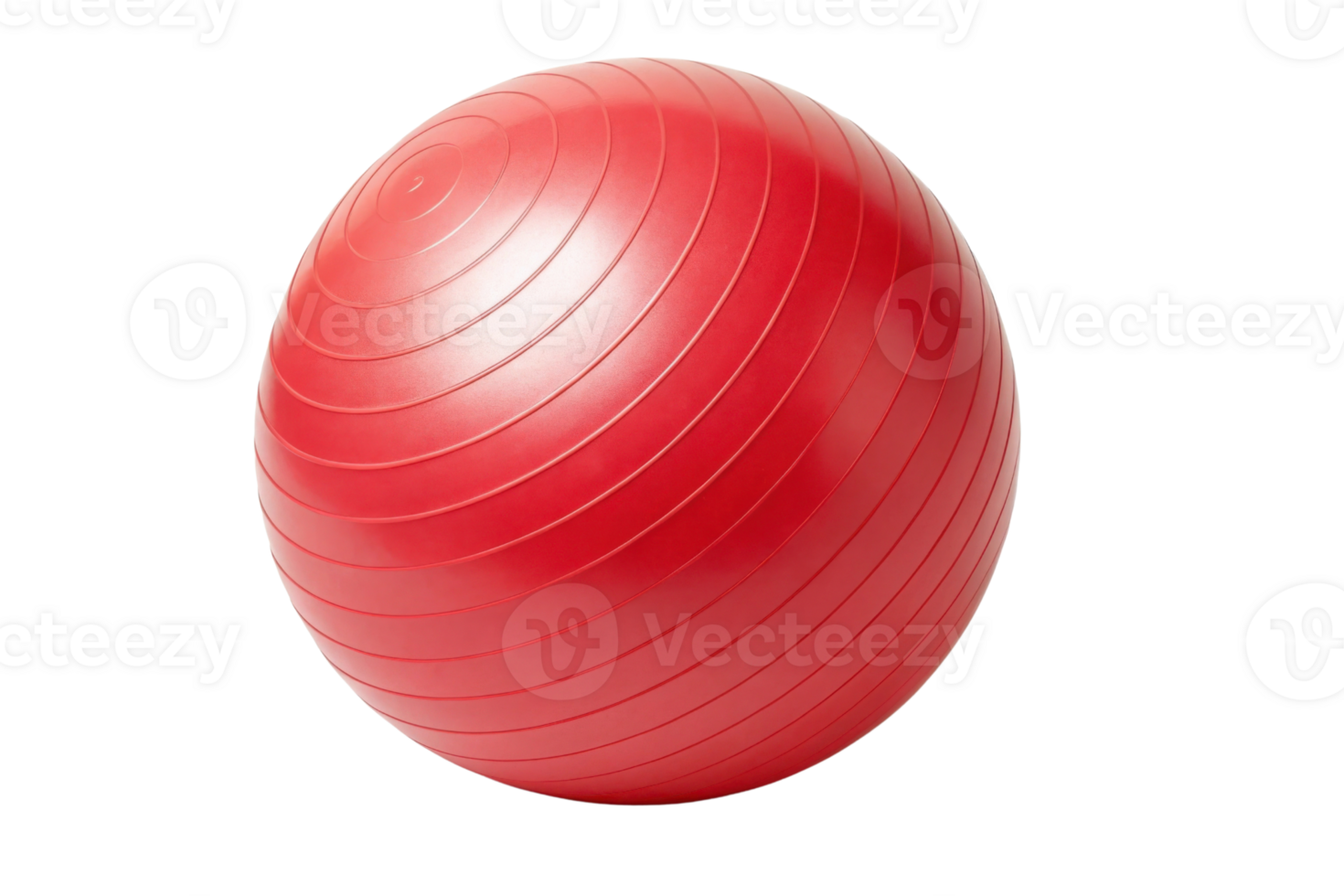 Red exercise ball for fitness, yoga, and balance training png