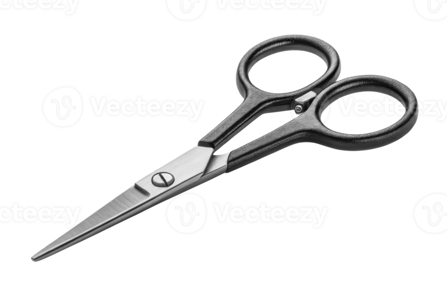 Sharp scissors with black handles, ideal for crafting and cutting tasks png