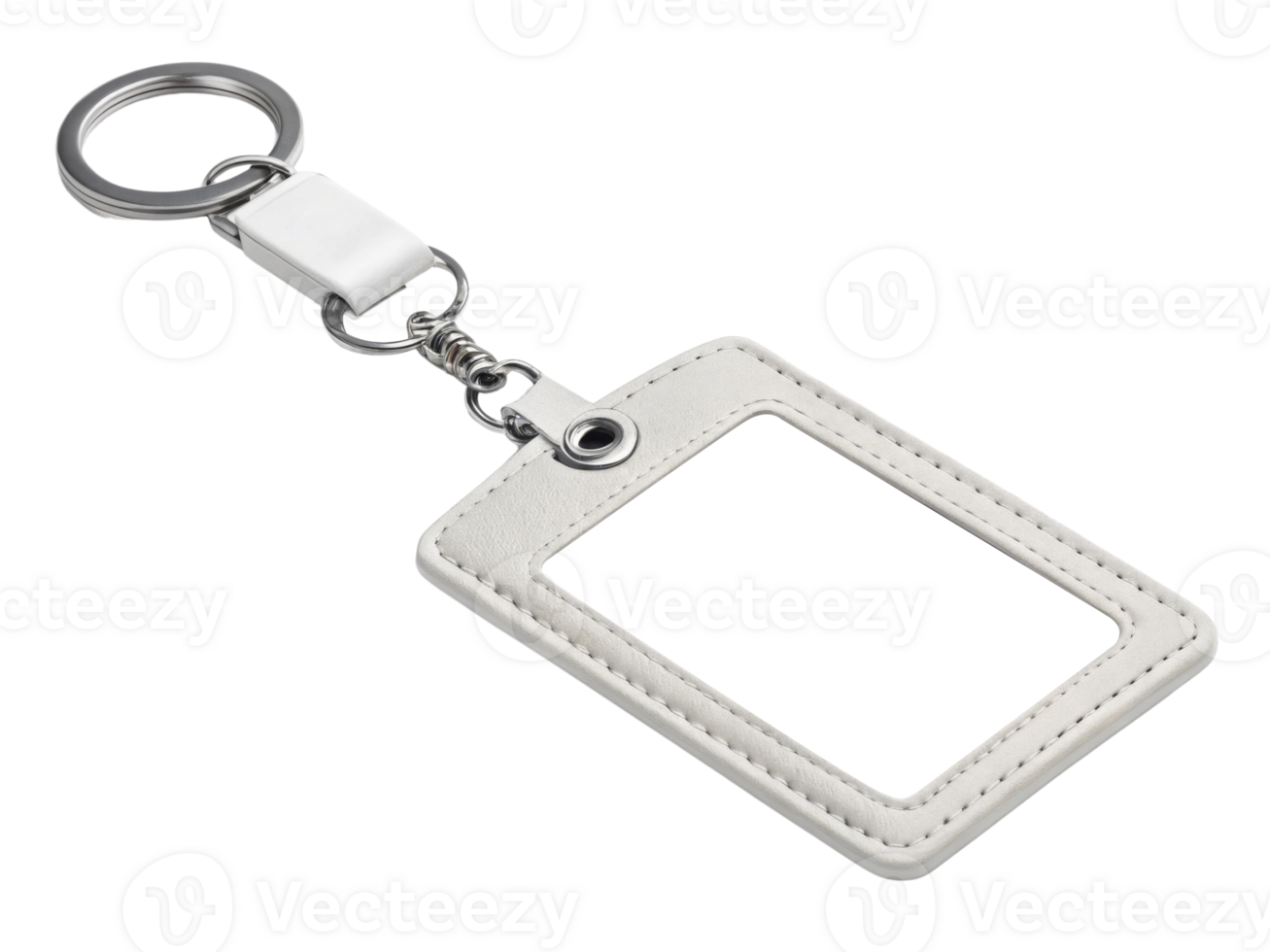 blank keychain holder with keyring, perfect for personalizing png