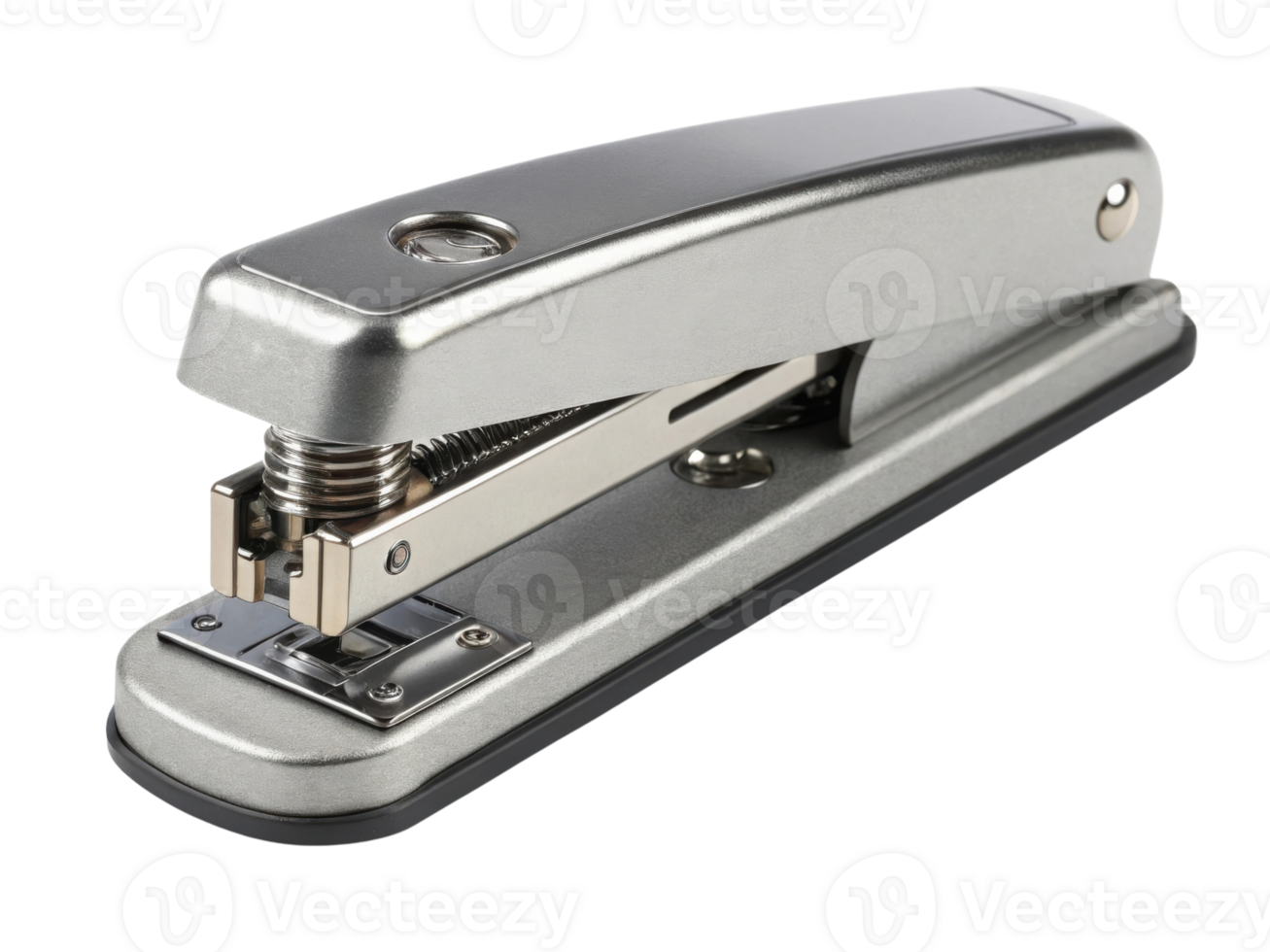sleek metal stapler with shiny finish, ideal for office use png