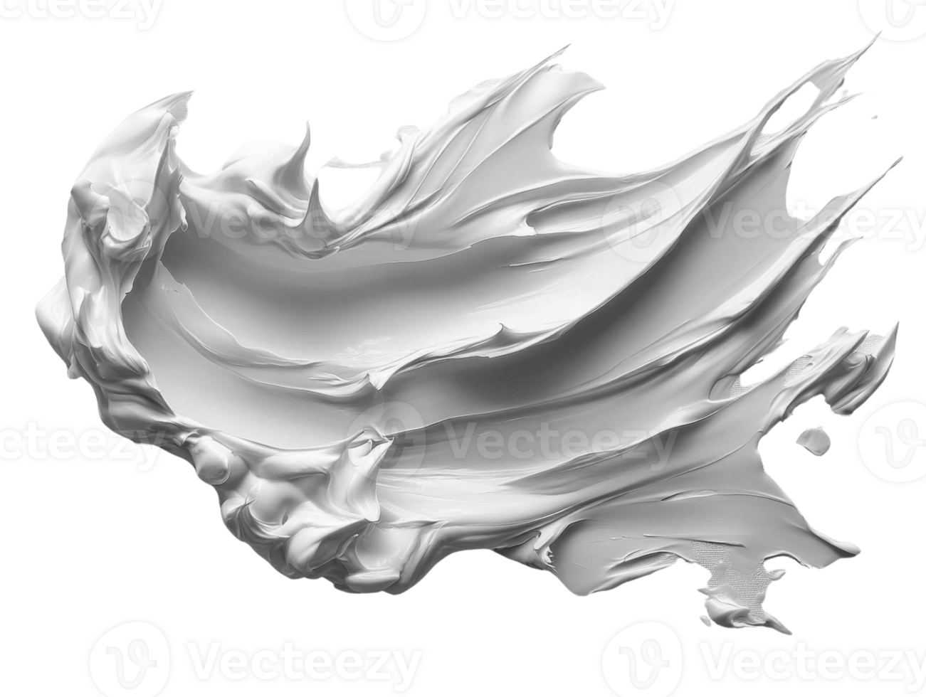 smooth, flowing texture of white paint creates artistic splash effect png