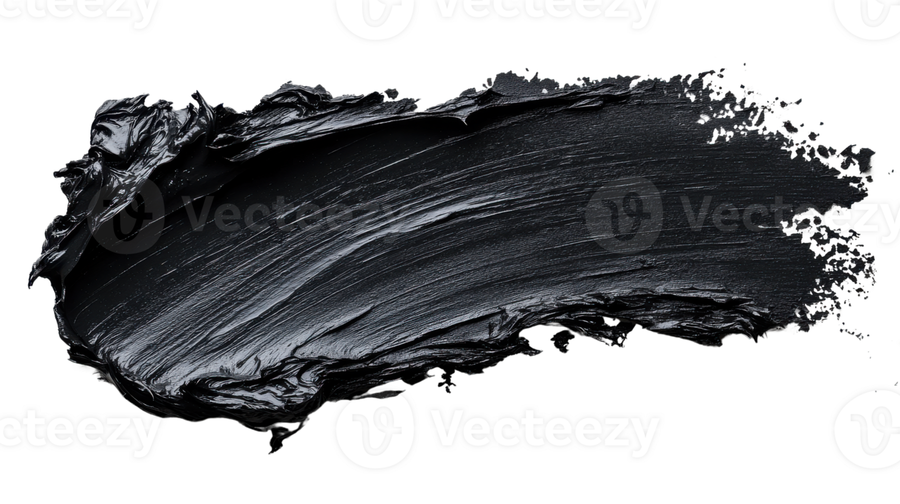 textured black paint stroke with glossy finish, ideal for backgrounds or artistic designs png