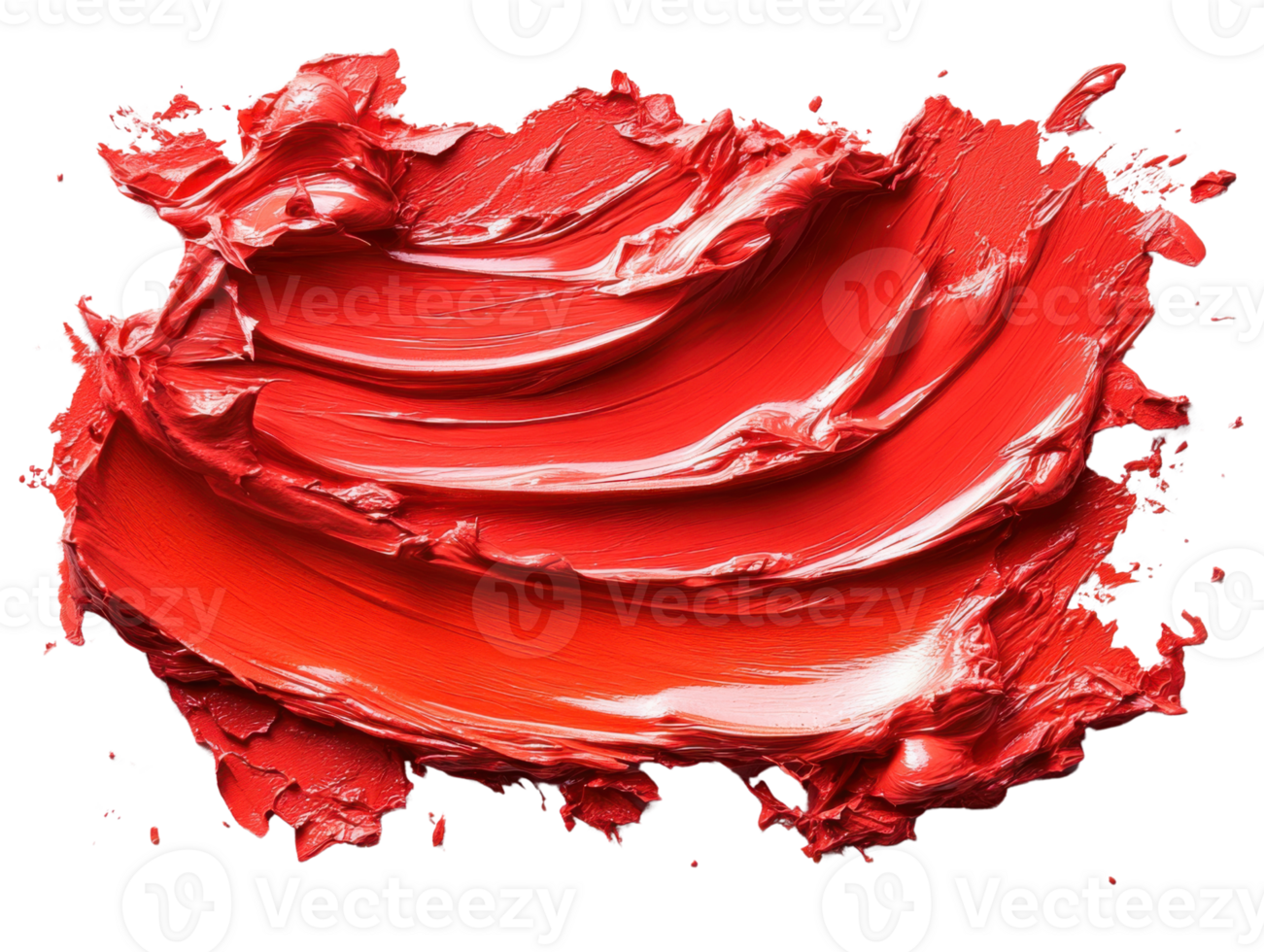 Bright red paint texture with smooth strokes and vibrant color png