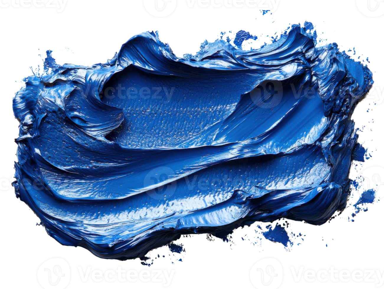 vibrant blue paint stroke with textured finish, showcasing artistic flair and creativity png