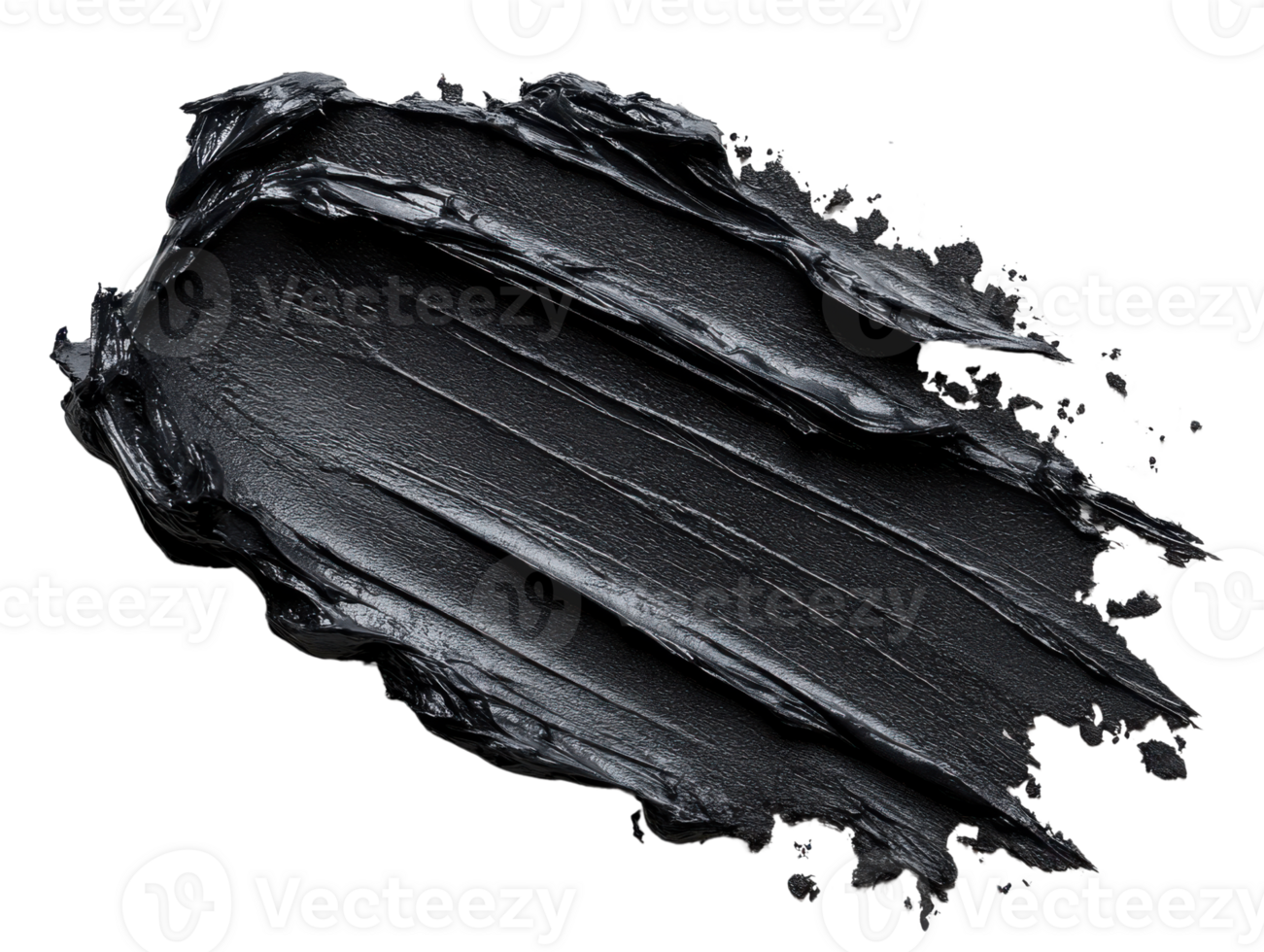 textured black paint stroke with glossy finish, ideal for backgrounds or design elements png