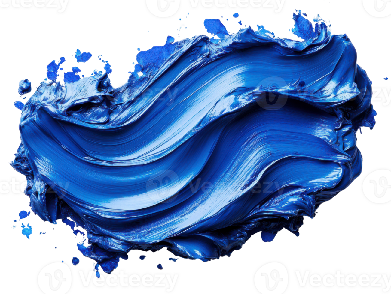 vibrant blue paint swirl with smooth texture and dynamic movement, showcasing artistic creativity png
