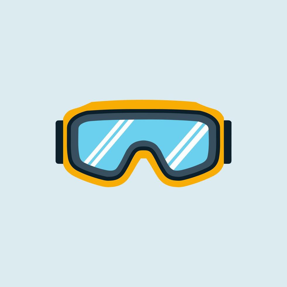 A pair of goggles on a blue background vector