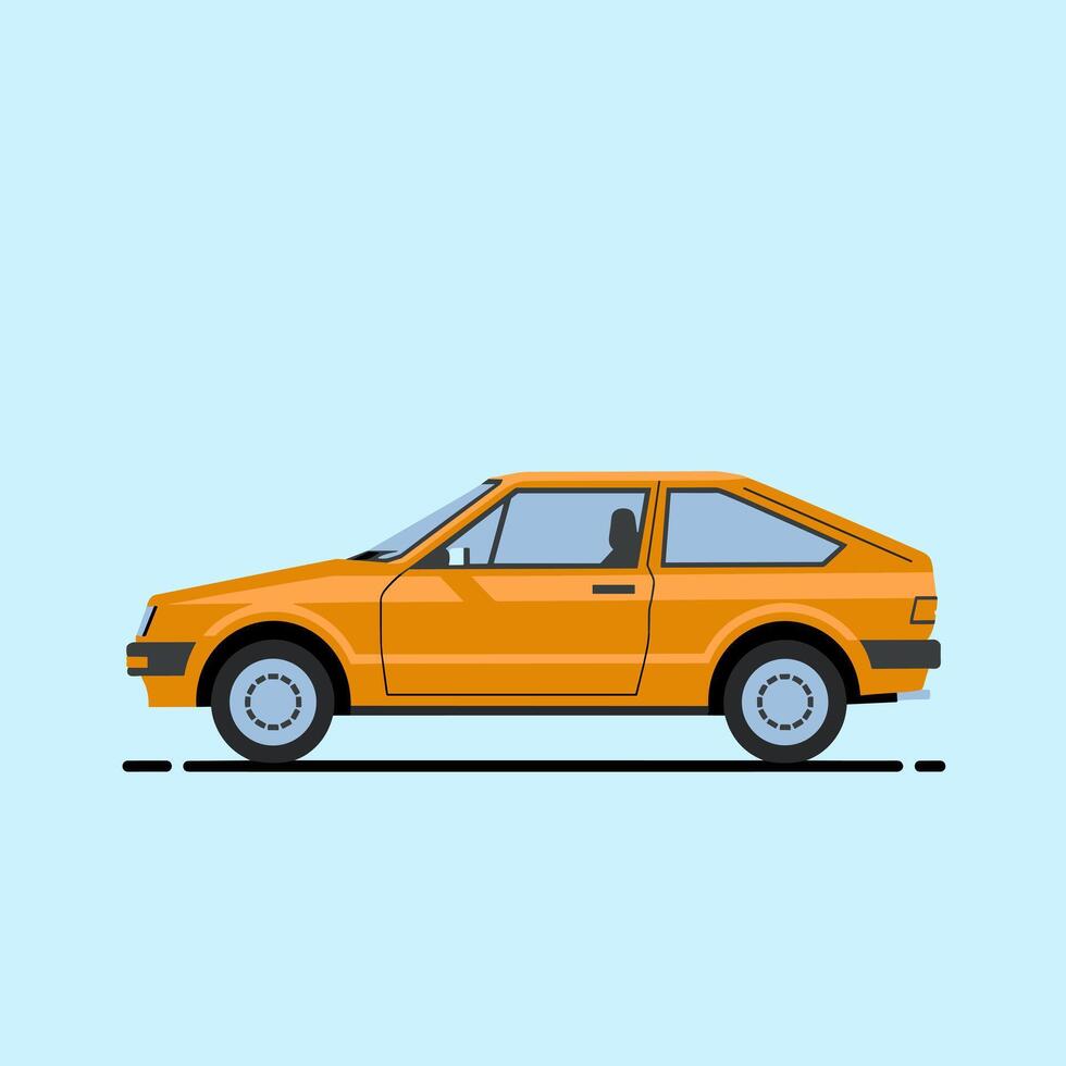 Efficient Hatchback Car Built for City and Highway Driving vector