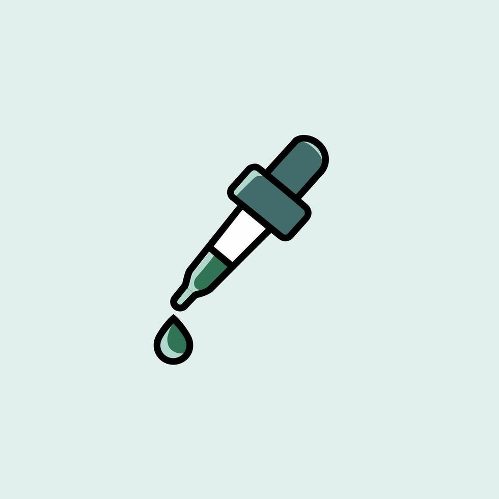 Laboratory Pipette Releasing a Droplet of Liquid with Precision vector