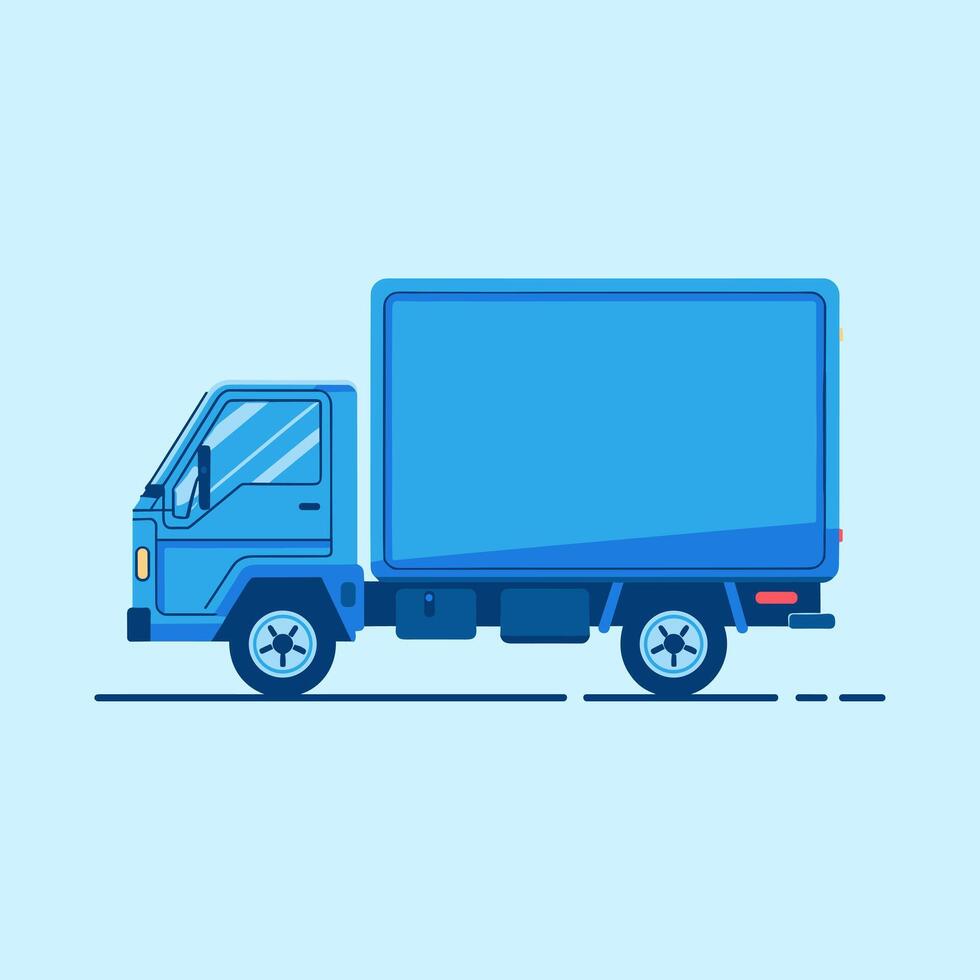 Large Storage Box Truck for Logistics and Business Use vector
