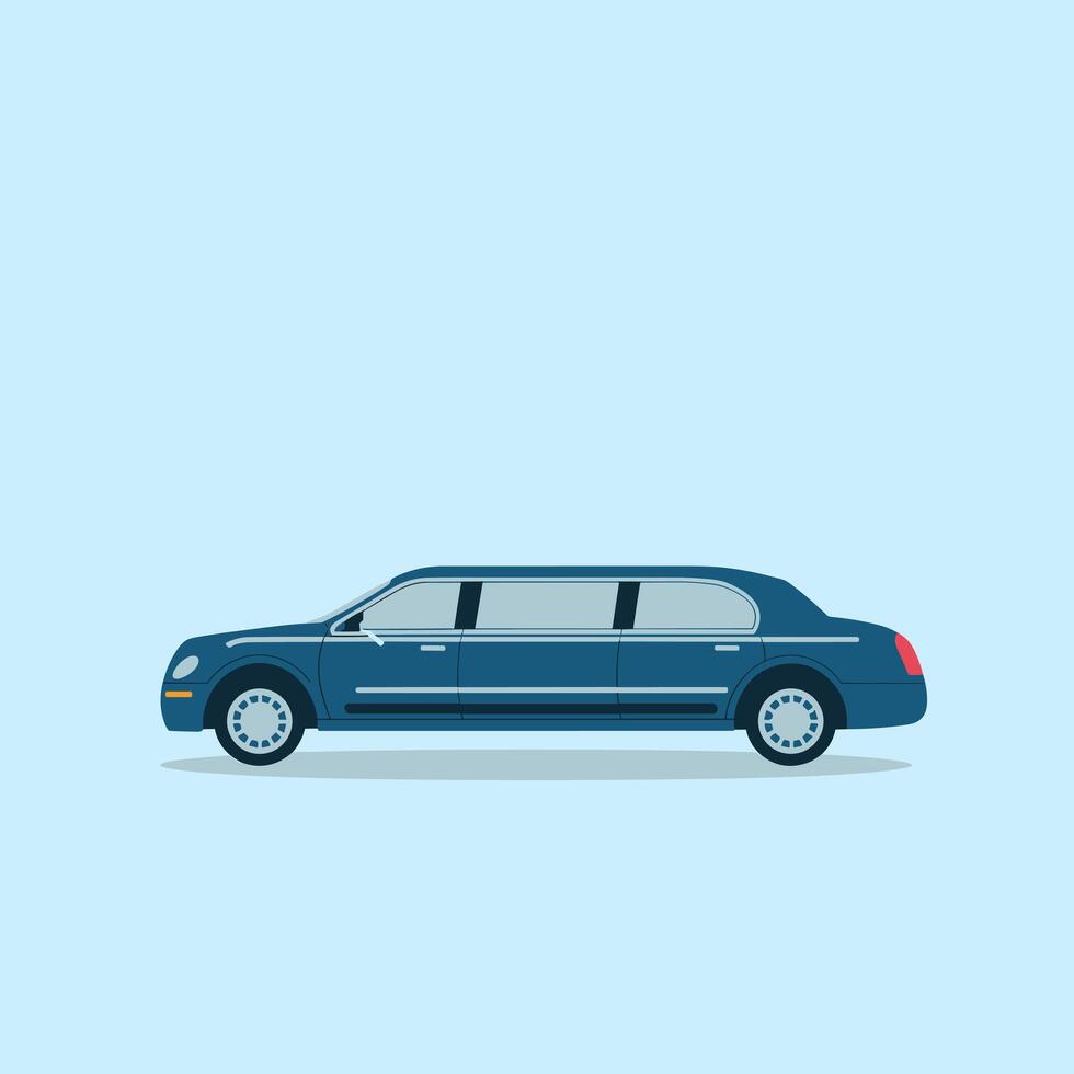 Long and Spacious Limousine with a Sophisticated Look vector