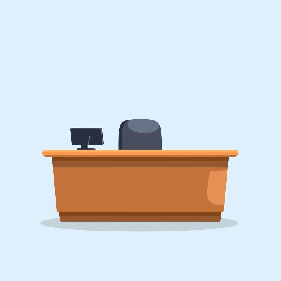 Business Lobby Setup Professional Reception Counter vector