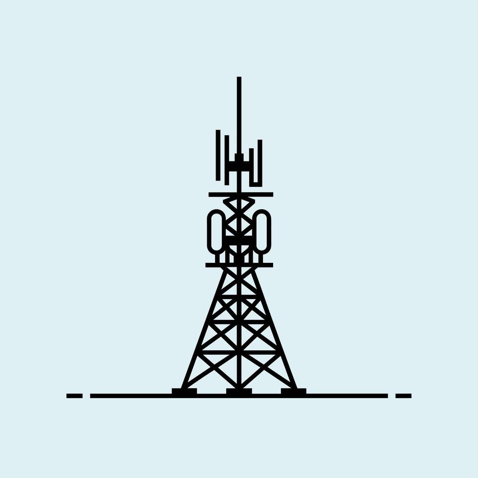 Modern 5G Network Tower Enabling High-Speed Connectivity vector