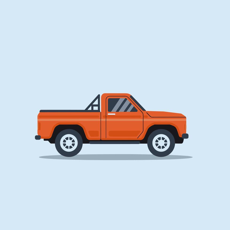 Reliable Pickup Truck with a Sturdy Frame and Bold Look vector