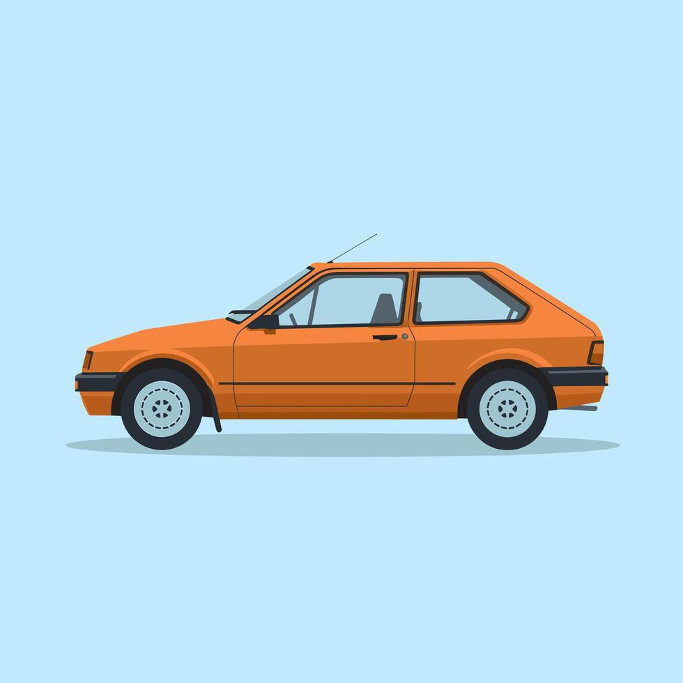Sleek and Compact Hatchback Car for Urban Commuting vector