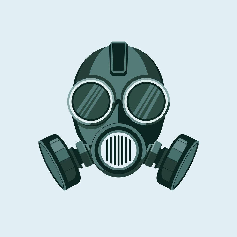 A gas mask icon on a light background vector