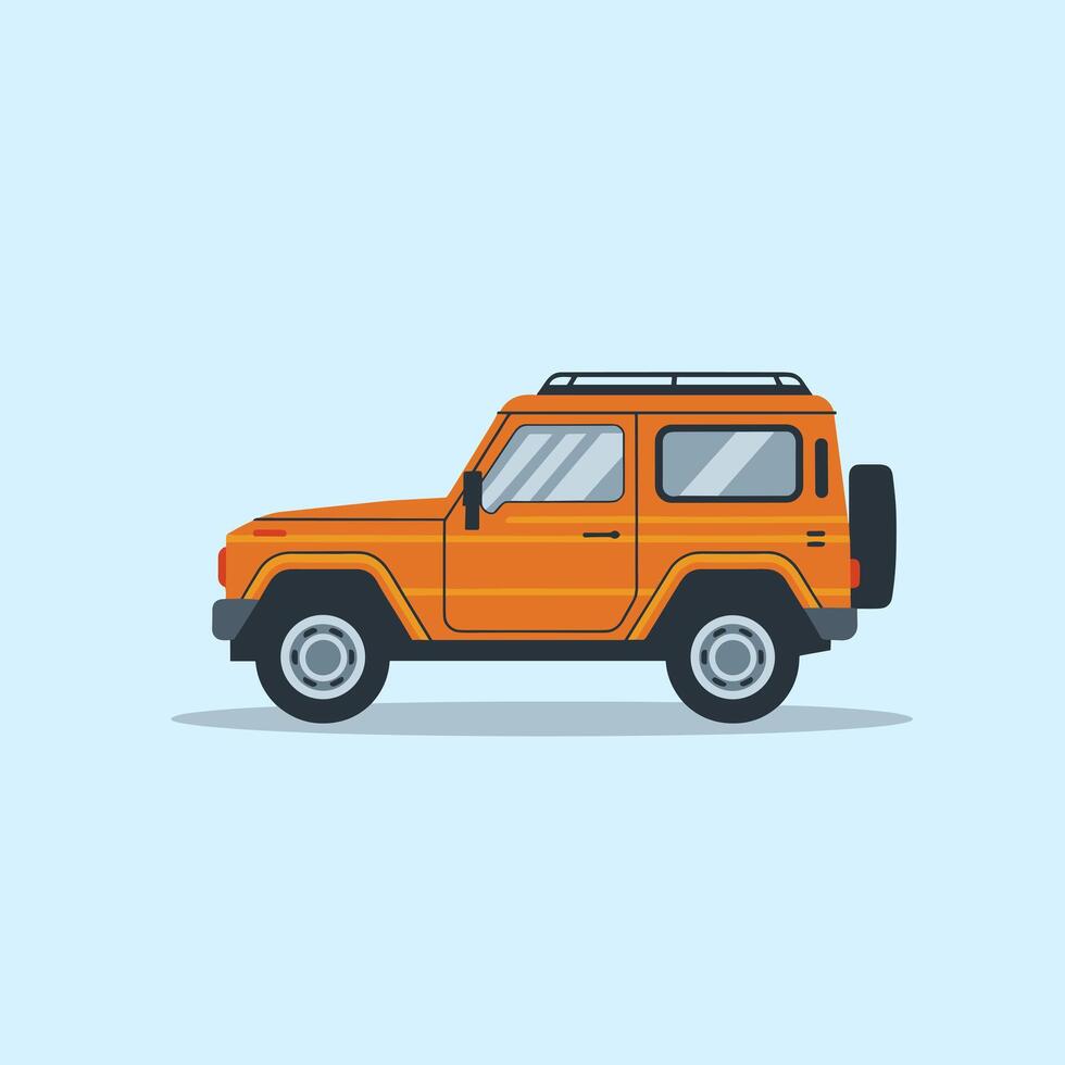 Minimalist Illustration of a Sturdy and Reliable SUV vector