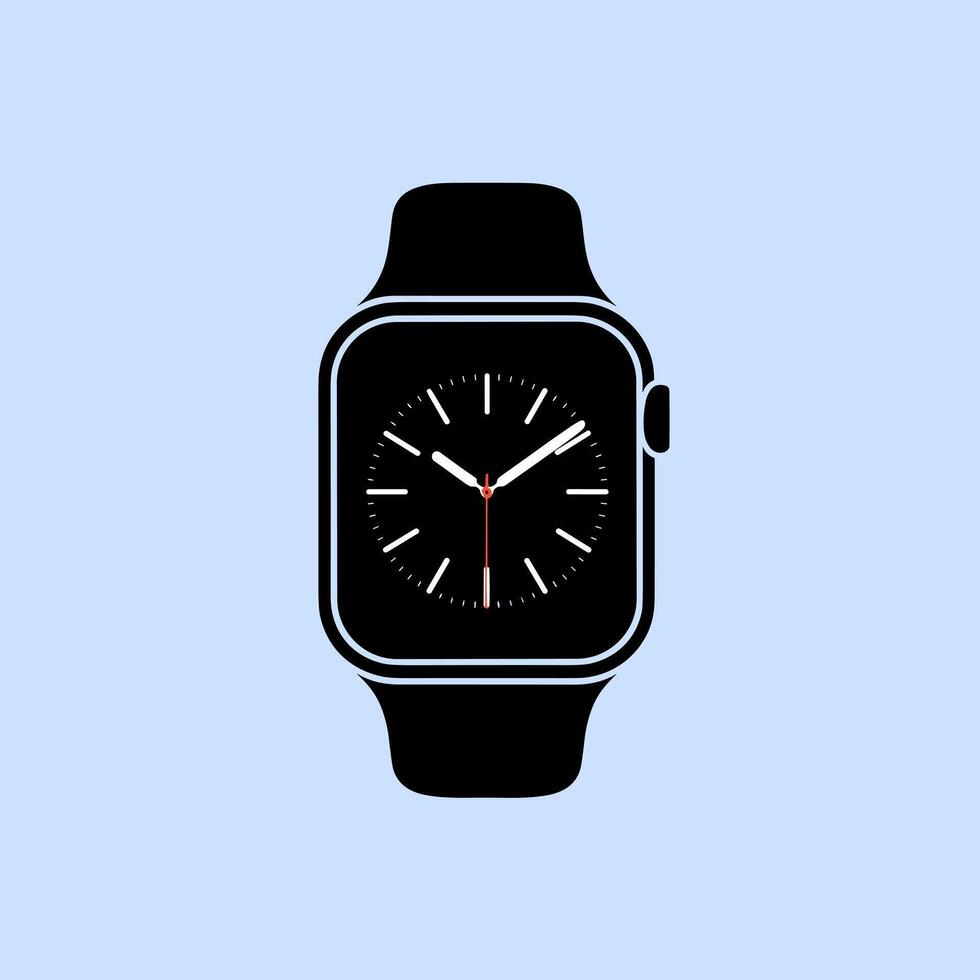 High-Tech Smartwatch Featuring a Time Display vector