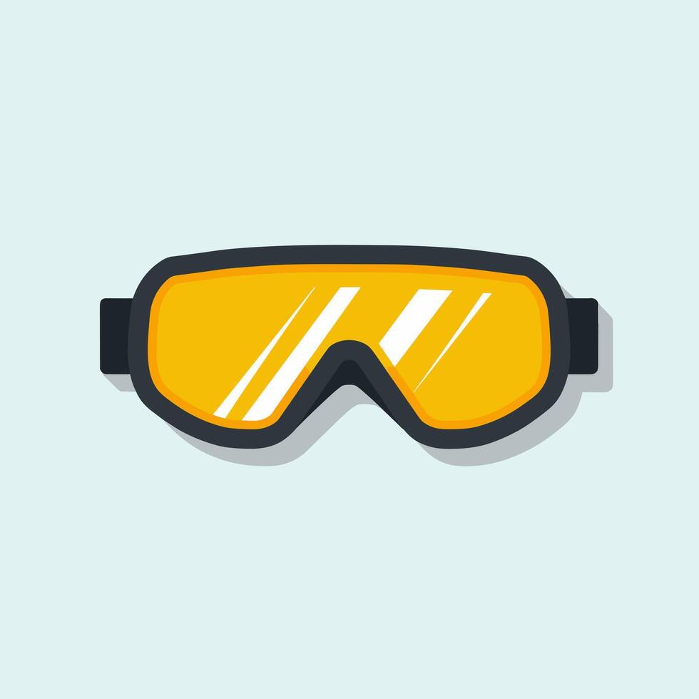 A pair of goggles on a blue background vector