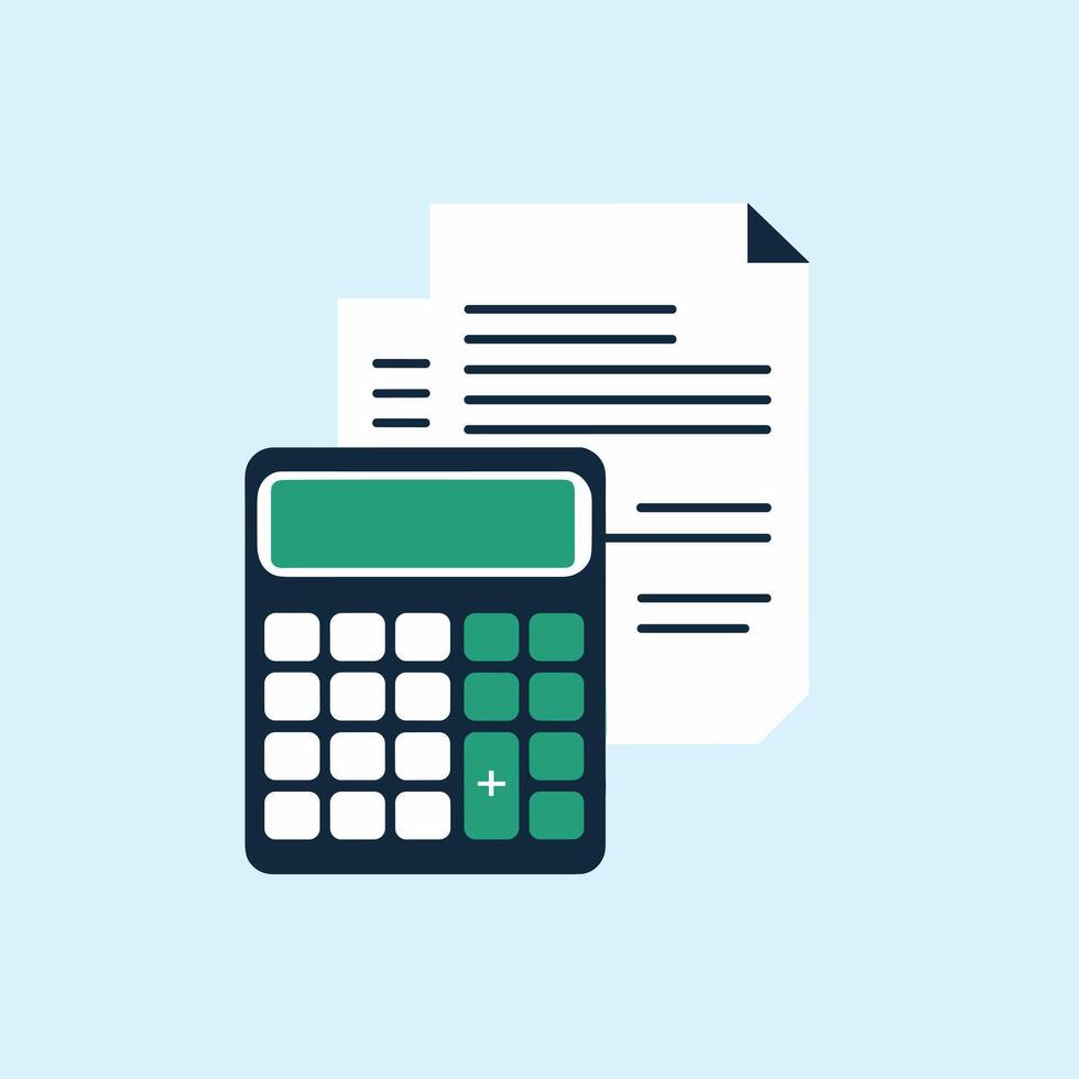 Financial Planning with a Calculator and Reports vector