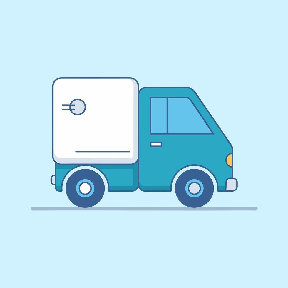 Minimalist Illustration of a Temperature-Controlled Truck vector