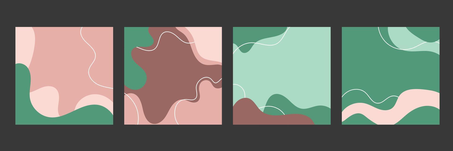 Abstract aesthetic design background with soft shapes and a modern style. vector