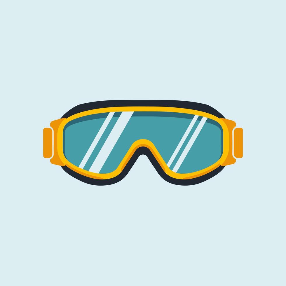 A pair of goggles on a blue background vector